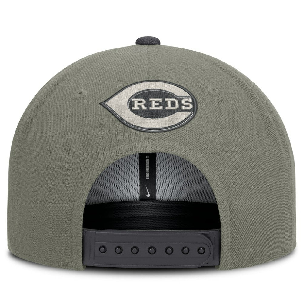 Cincinnati Reds Pro Dri-FIT Snapback Hat Olive | Nike