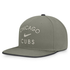 Chicago Cubs Pro Dri-FIT Snapback Hat Olive | Nike