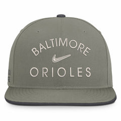 Baltimore Orioles Pro Dri-FIT Snapback Hat Olive | Nike