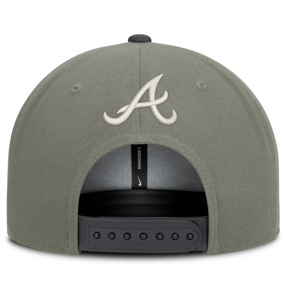 Atlanta Braves Pro Dri-FIT Snapback Hat Olive | Nike