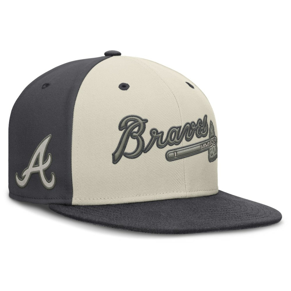 Atlanta Braves Dri-FIT True Fitted Hat Cream | Nike