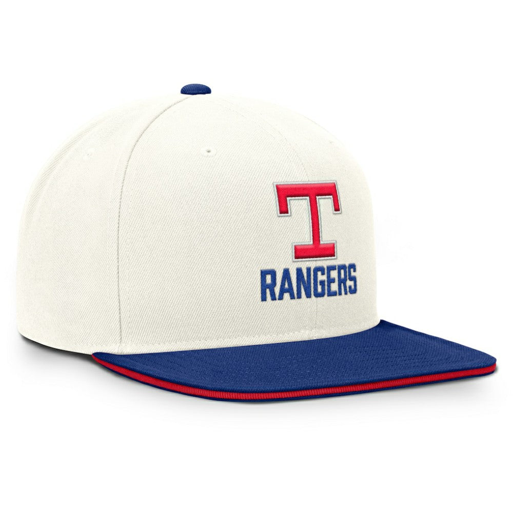 Texas Rangers Cooperstown Pro Dri-FIT Snapback Hat Cream/Royal | Nike