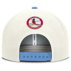St. Louis Cardinals Cooperstown Pro Dri-FIT Snapback Hat Cream/Light Blue | Nike