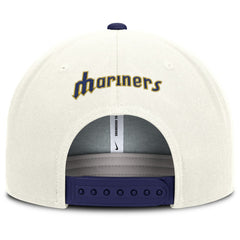 Seattle Mariners Cooperstown Pro Dri-FIT Snapback Hat Cream/Navy | Nike