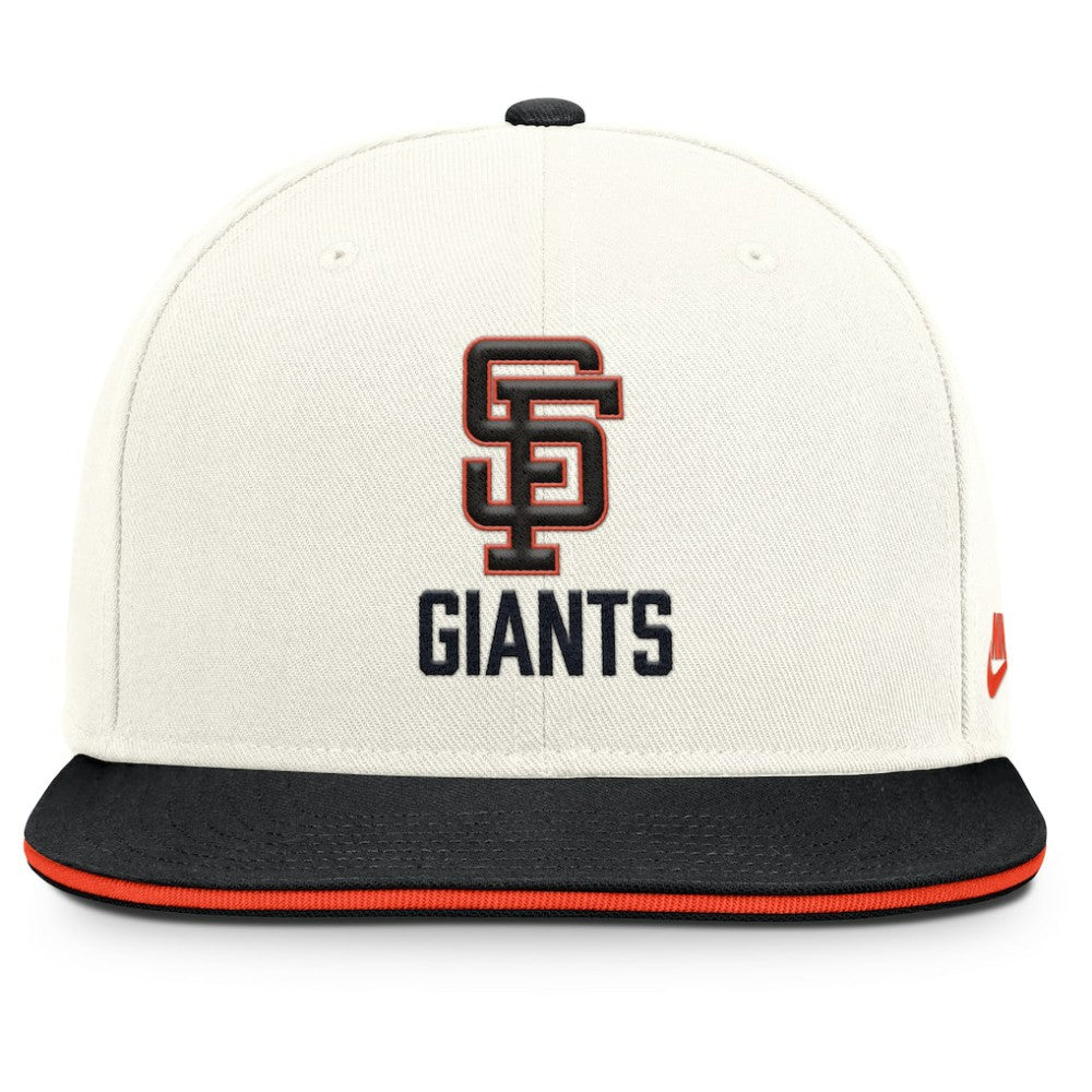 San Francisco Giants Cooperstown Pro Dri-FIT Snapback Hat Cream/Black | Nike