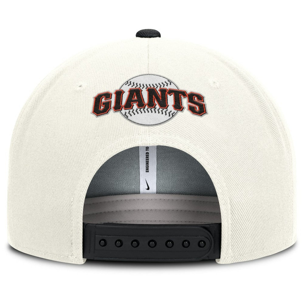 San Francisco Giants Cooperstown Pro Dri-FIT Snapback Hat Cream/Black | Nike