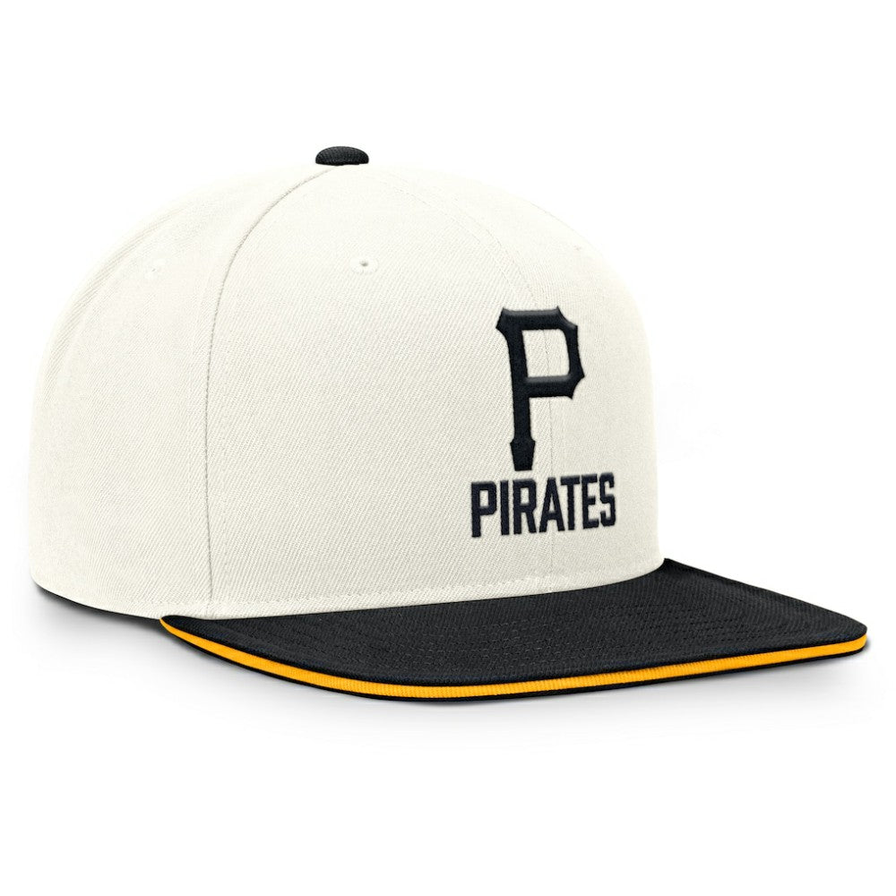 Pittsburgh Pirates Cooperstown Pro Dri-FIT Snapback Hat Cream/Black | Nike