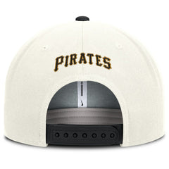 Pittsburgh Pirates Cooperstown Pro Dri-FIT Snapback Hat Cream/Black | Nike