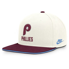 Philadelphia Phillies Cooperstown Pro Dri-FIT Snapback Hat Cream/Burgundy | Nike