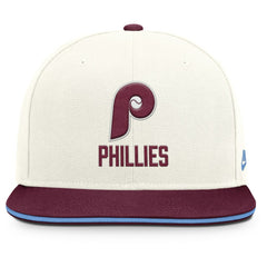 Philadelphia Phillies Cooperstown Pro Dri-FIT Snapback Hat Cream/Burgundy | Nike