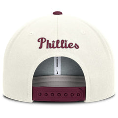 Philadelphia Phillies Cooperstown Pro Dri-FIT Snapback Hat Cream/Burgundy | Nike