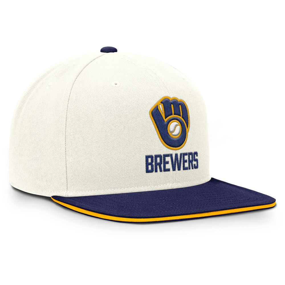 Milwaukee Brewers Cooperstown Pro Dri-FIT Snapback Hat Cream/Royal | Nike