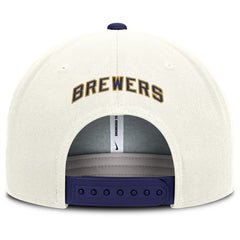 Milwaukee Brewers Cooperstown Pro Dri-FIT Snapback Hat Cream/Royal | Nike