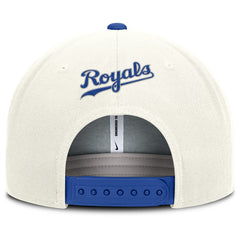 Kansas City Royals Cooperstown Pro Dri-FIT Snapback Hat Cream/Royal | Nike