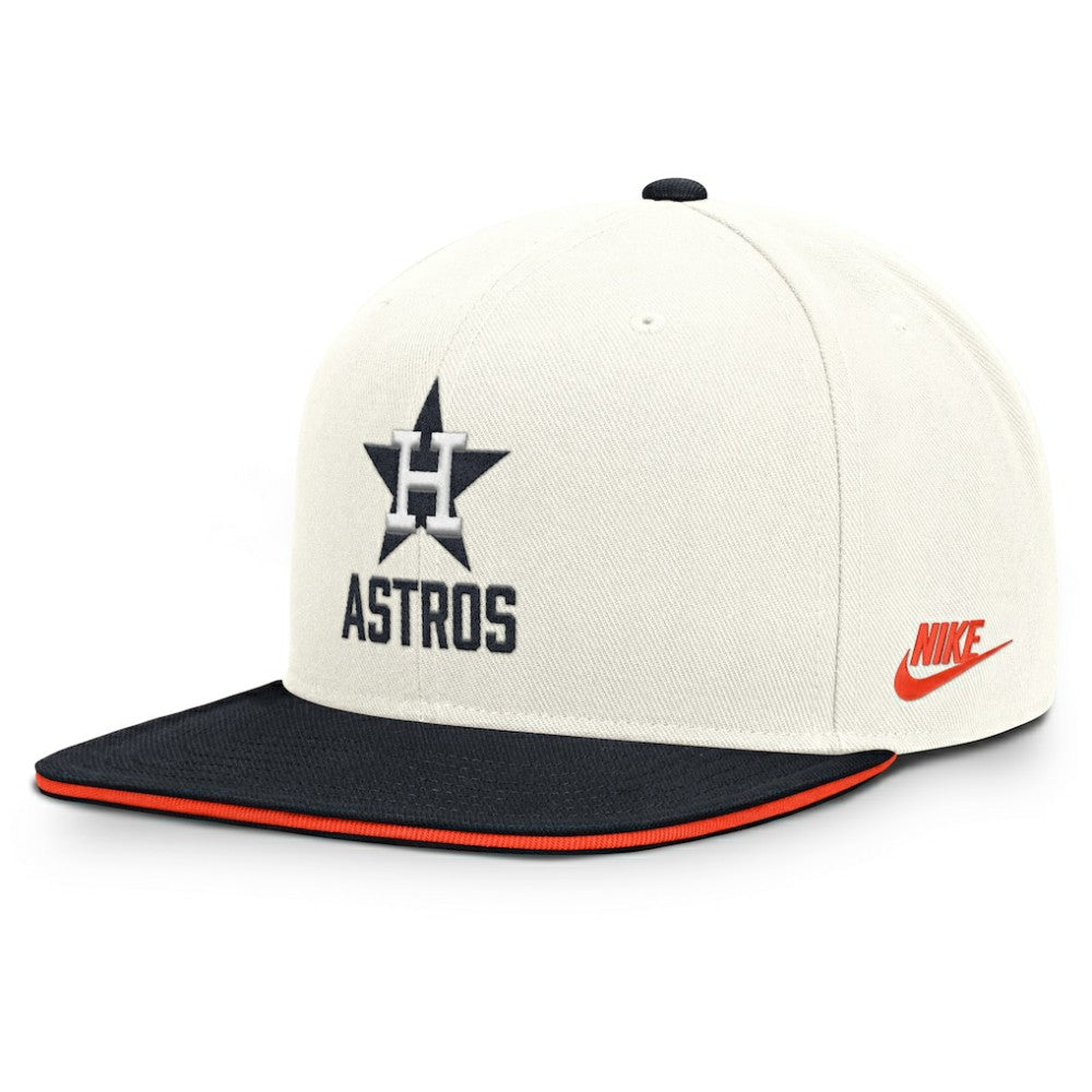 Houston Astros Cooperstown Pro Dri-FIT Snapback Hat Cream/Navy | Nike