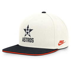 Houston Astros Cooperstown Pro Dri-FIT Snapback Hat Cream/Navy | Nike