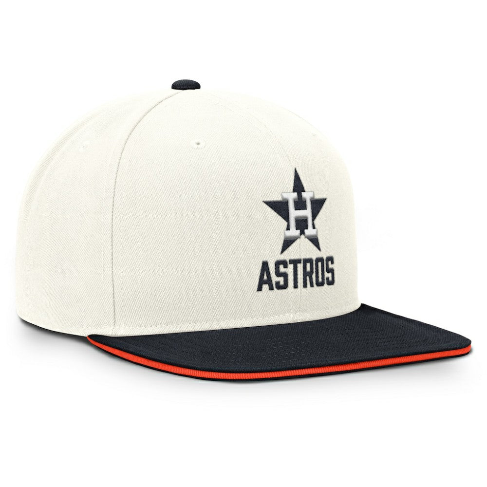 Houston Astros Cooperstown Pro Dri-FIT Snapback Hat Cream/Navy | Nike