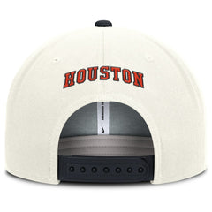 Houston Astros Cooperstown Pro Dri-FIT Snapback Hat Cream/Navy | Nike