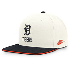 Detroit Tigers Cooperstown Pro Dri-FIT Snapback Hat Cream/Navy | Nike