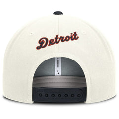 Detroit Tigers Cooperstown Pro Dri-FIT Snapback Hat Cream/Navy | Nike