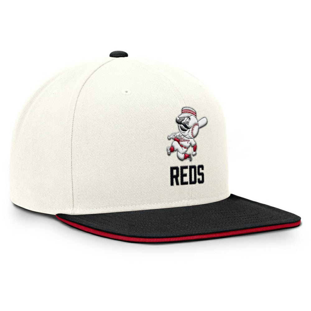 Cincinnati Reds Cooperstown Pro Dri-FIT Snapback Hat Cream/Black | Nike