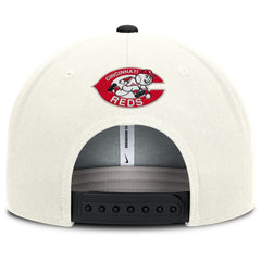 Cincinnati Reds Cooperstown Pro Dri-FIT Snapback Hat Cream/Black | Nike