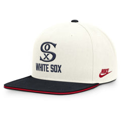 Chicago White Sox Cooperstown Pro Dri-FIT Snapback Hat Cream/Navy | Nike