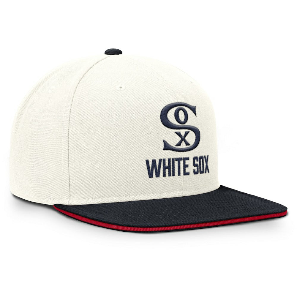 Chicago White Sox Cooperstown Pro Dri-FIT Snapback Hat Cream/Navy | Nike