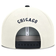 Chicago White Sox Cooperstown Pro Dri-FIT Snapback Hat Cream/Navy | Nike