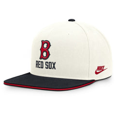 Boston Red Sox Cooperstown Pro Dri-FIT Snapback Hat Cream/Navy | Nike