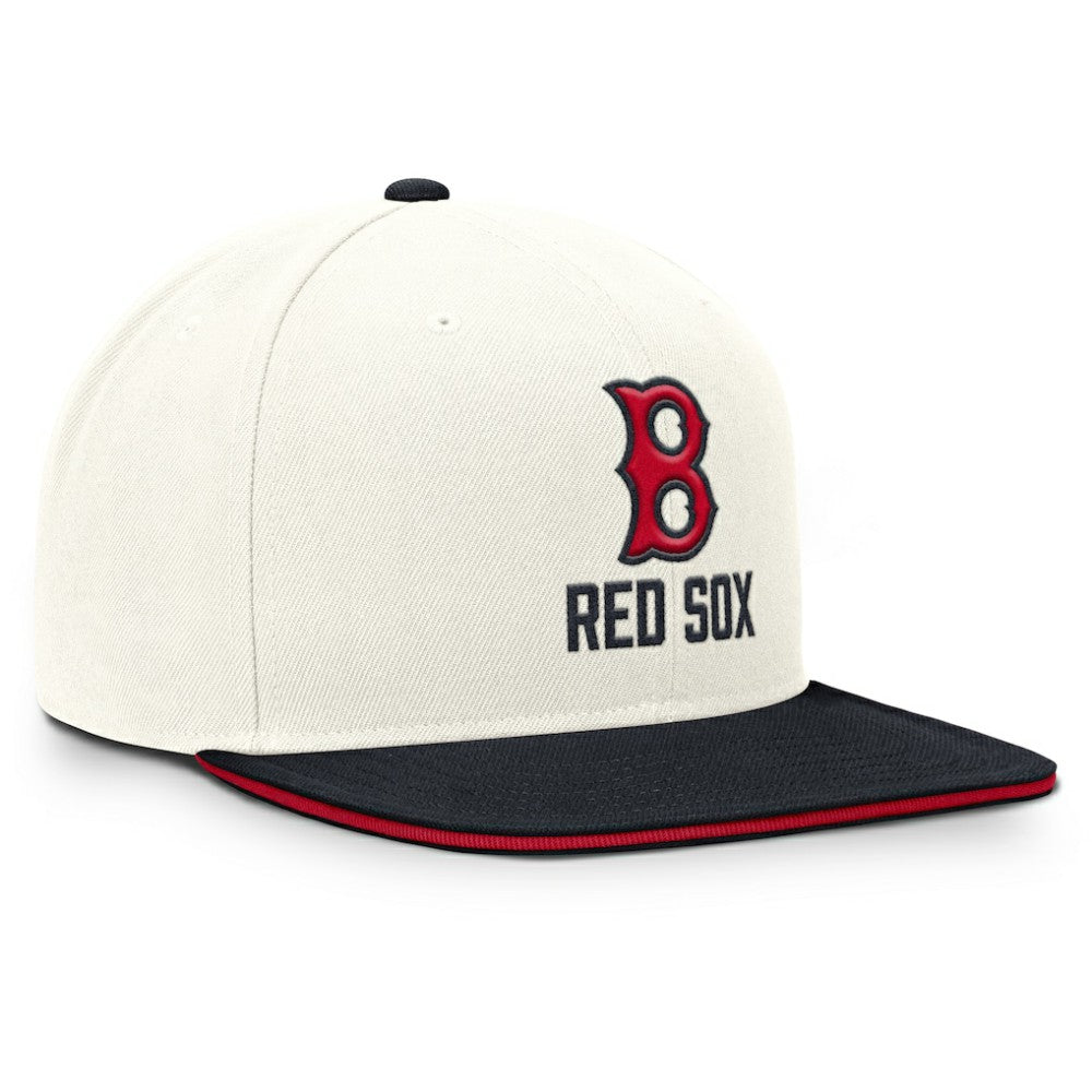 Boston Red Sox Cooperstown Pro Dri-FIT Snapback Hat Cream/Navy | Nike