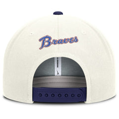 Atlanta Braves Cooperstown Pro Dri-FIT Snapback Hat Cream/Royal | Nike