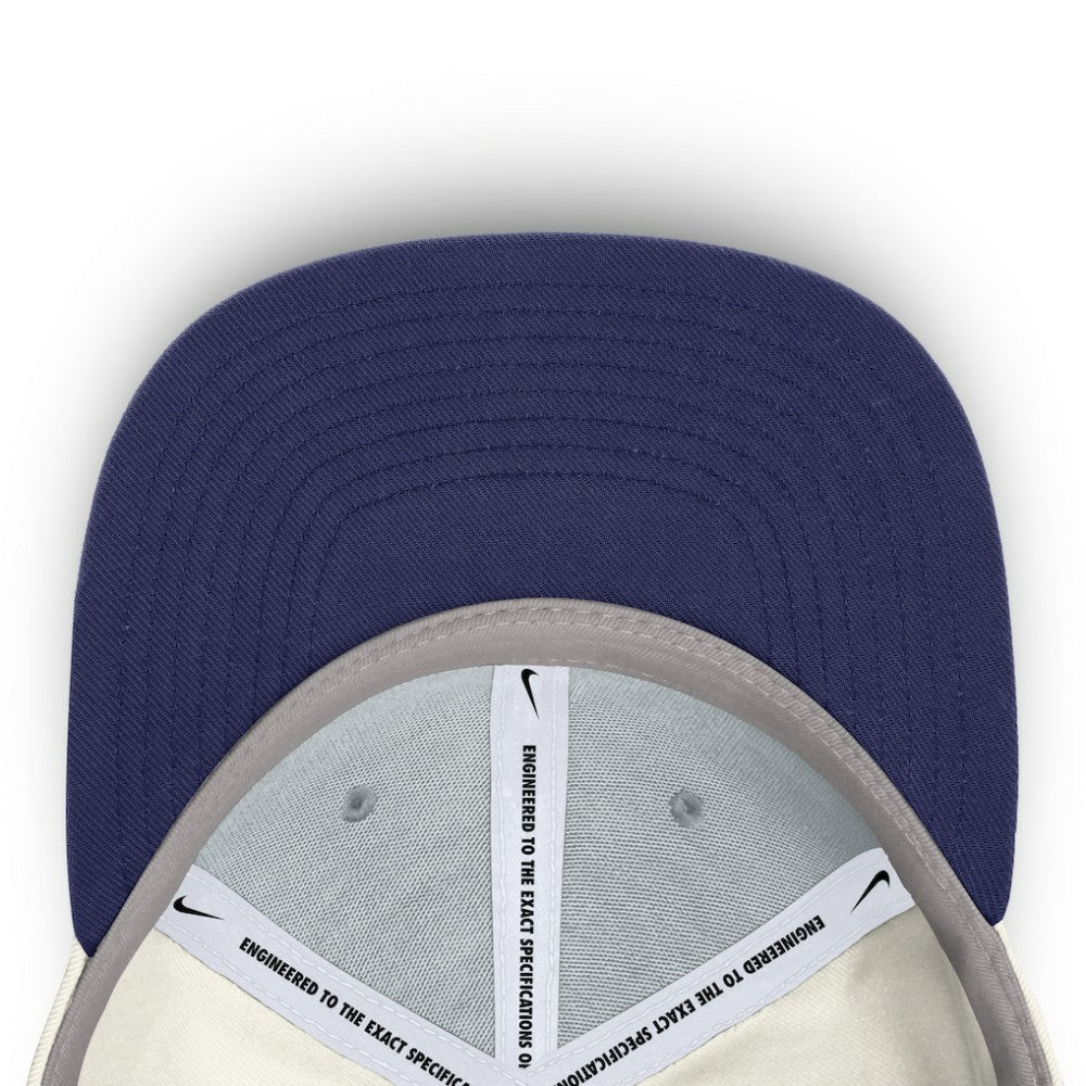Atlanta Braves Cooperstown Pro Dri-FIT Snapback Hat Cream/Royal | Nike