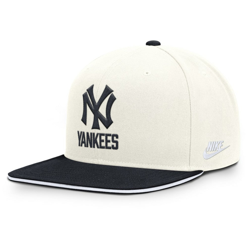New York Yankees Cooperstown Pro Dri-FIT Snapback Hat Cream/Navy | Nike
