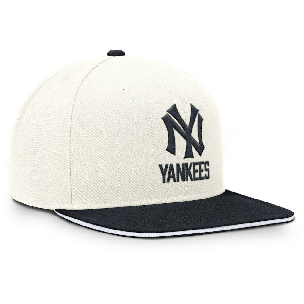 New York Yankees Cooperstown Pro Dri-FIT Snapback Hat Cream/Navy | Nike