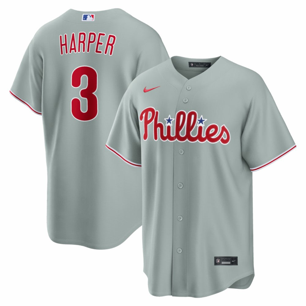 Bryce Harper Philadelphia Phillies Road Replica Jersey Gray | Nike