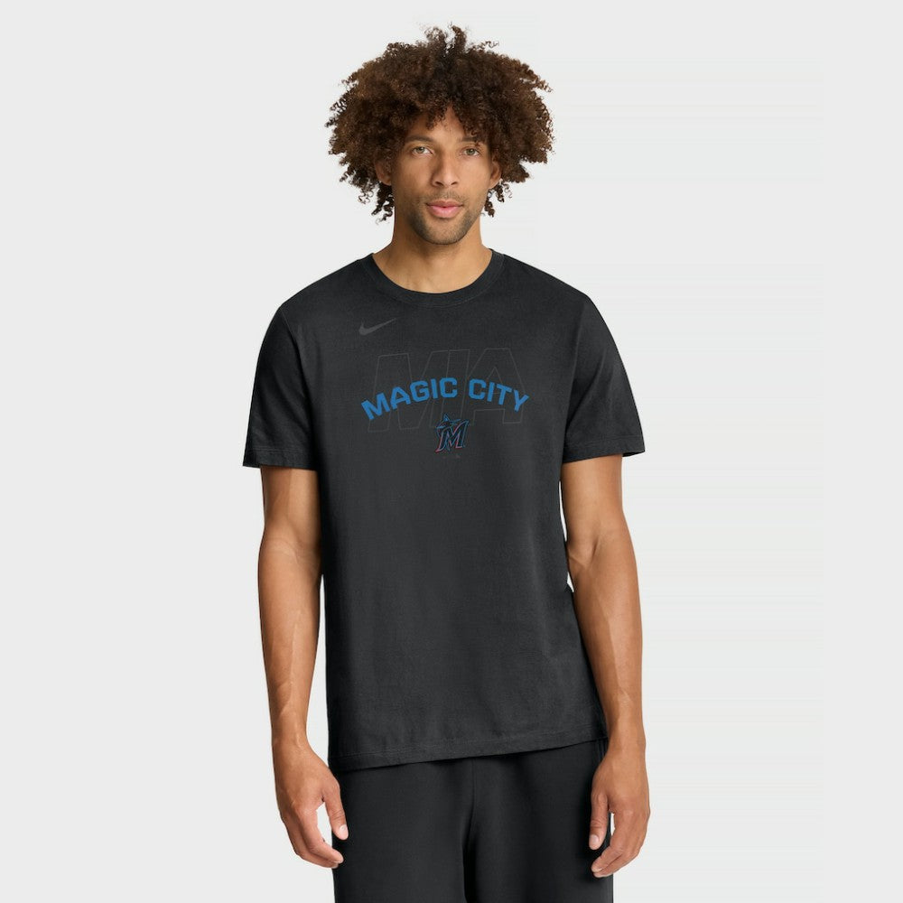 Miami Marlins Primetime Fashion T-Shirt Black | Nike
