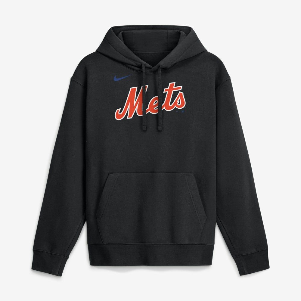 New York Mets Dri-Fit Club Hoodie Black | Nike