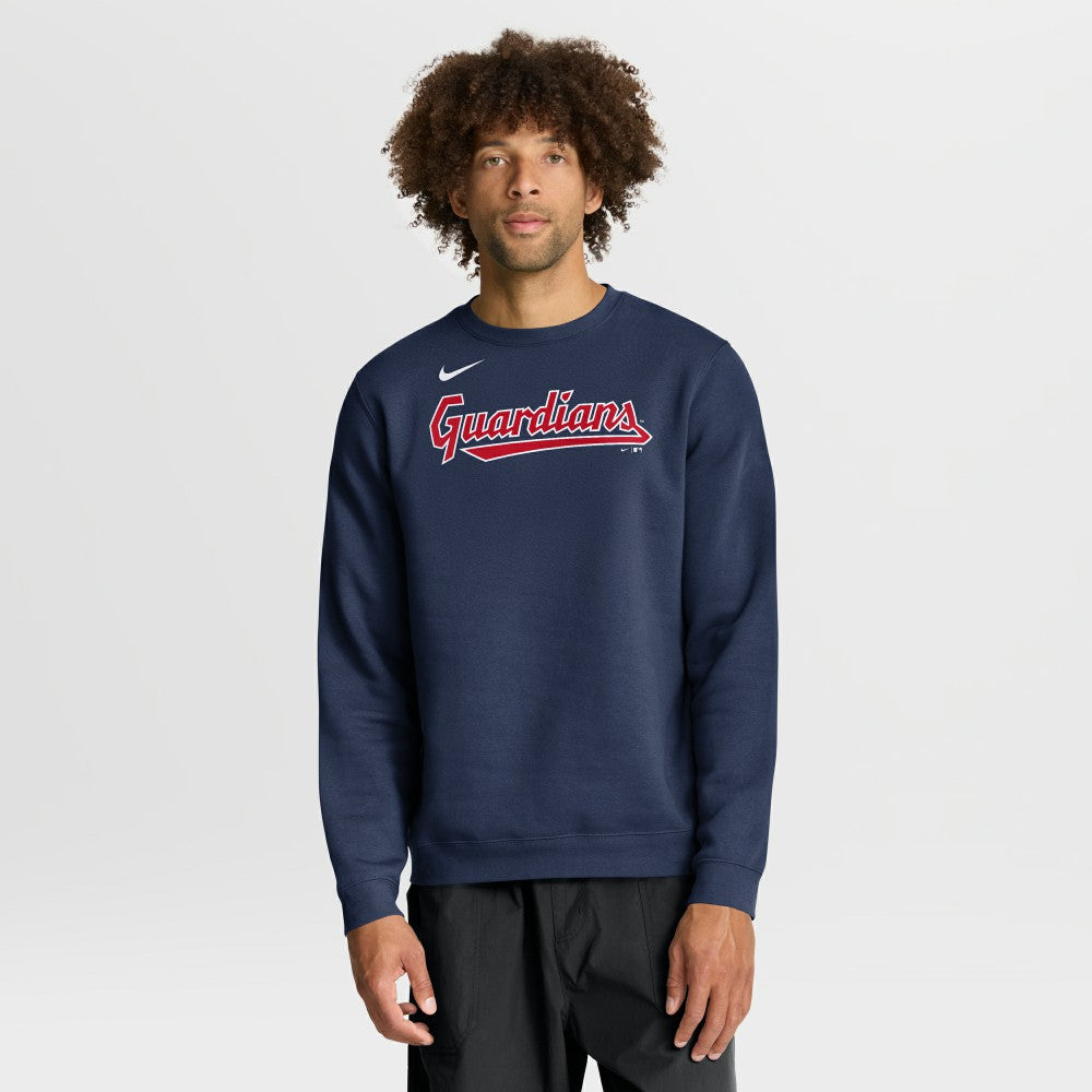 Cleveland Guardians Primetime Wordmark Sweatshirt Navy | Nike