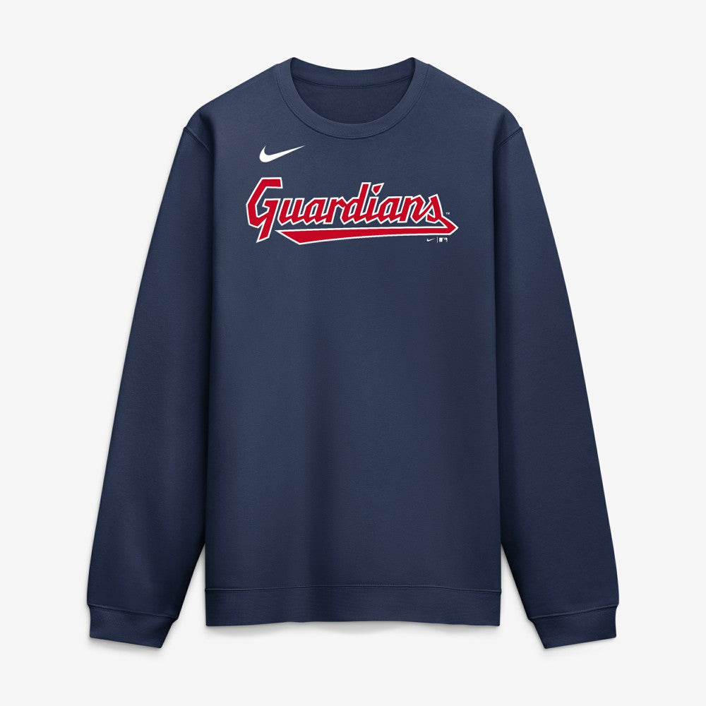 Cleveland Guardians Primetime Wordmark Sweatshirt Navy | Nike