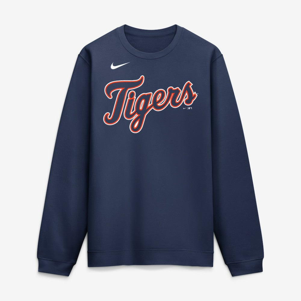 Detroit Tigers Primetime Wordmark Sweatshirt Navy | Nike