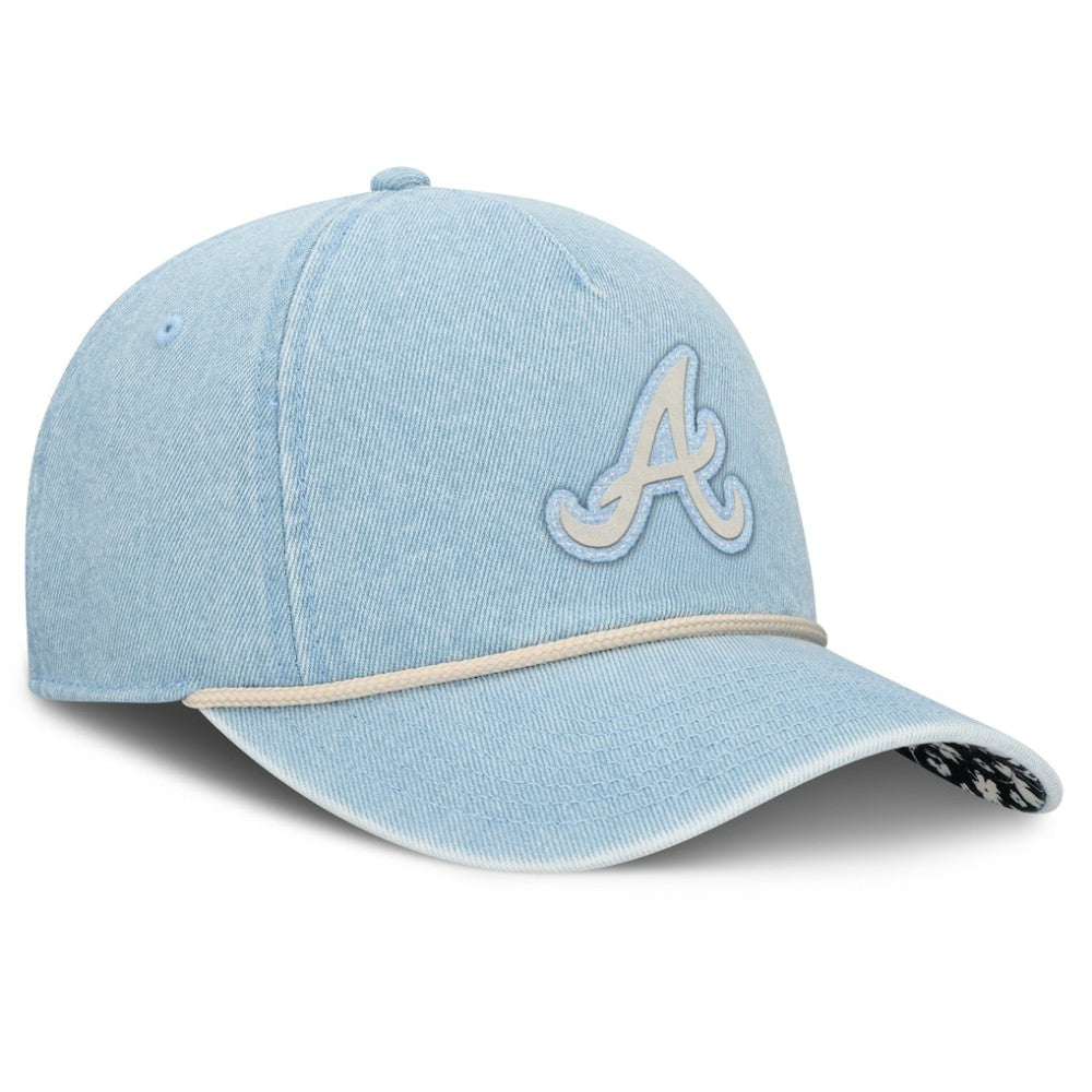 Atlanta Braves Women's Roped Adjustable Hat Denim