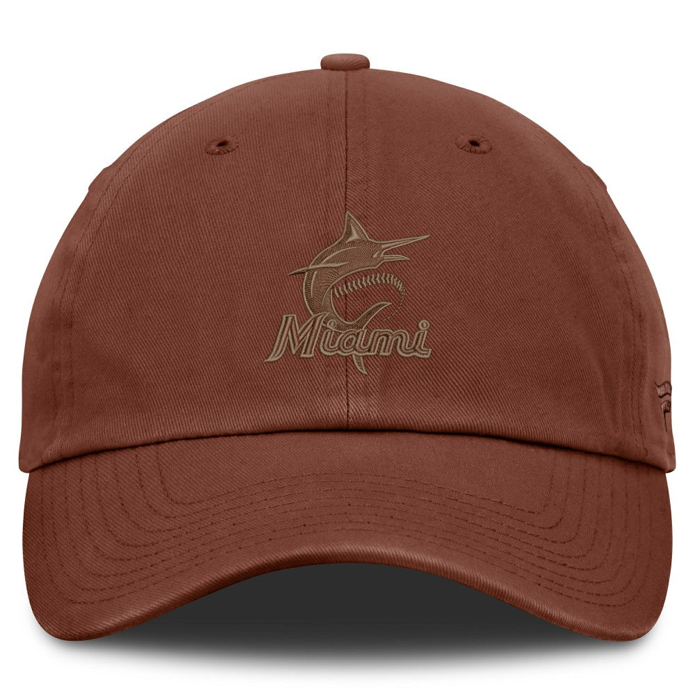 Miami Marlins Tinge Adjustable Hat Brown