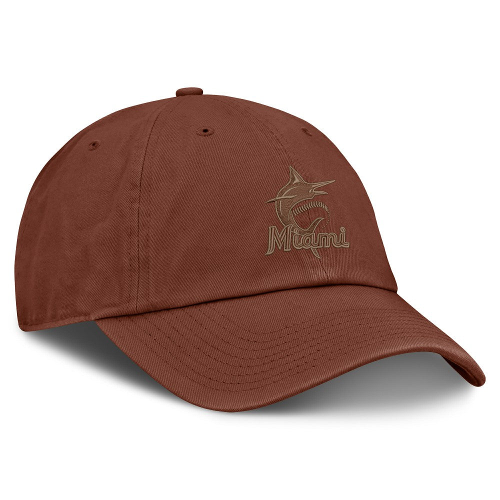 Miami Marlins Tinge Adjustable Hat Brown