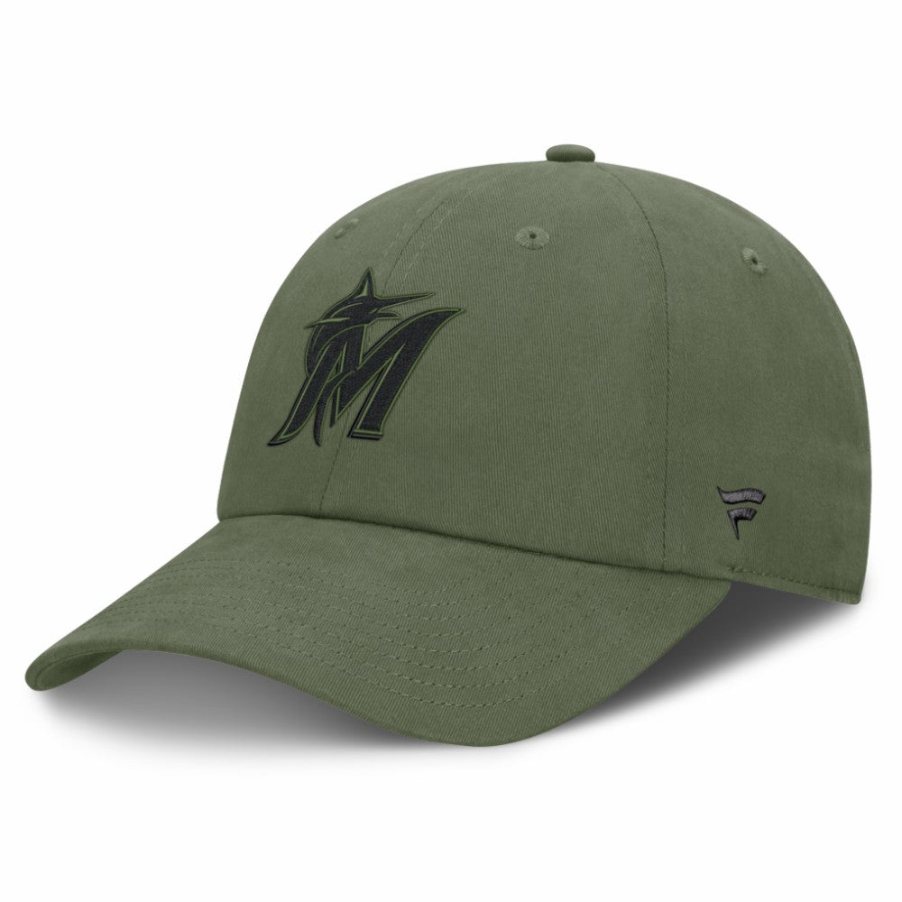 Miami Marlins Pine Rider Adjustable Hat Olive
