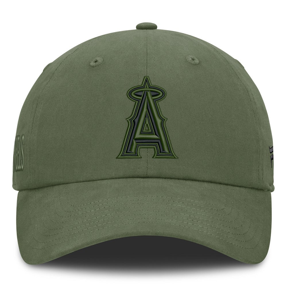 Los Angeles Angels Pine Rider Adjustable Hat Olive