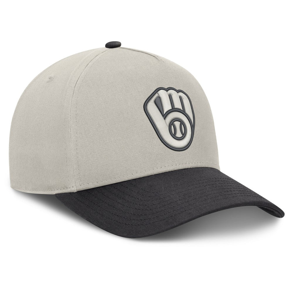 Milwaukee Brewers Wonder A-Frame Adjustable Hat Stone/Graphite