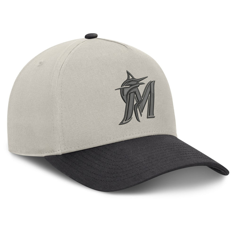 Miami Marlins Wonder A-Frame Adjustable Hat Stone/Graphite