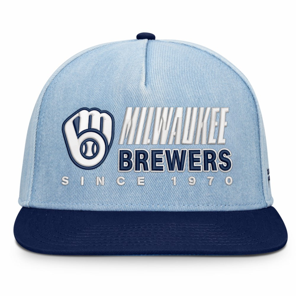 Milwaukee Brewers Twinbill Snapback Hat Denim