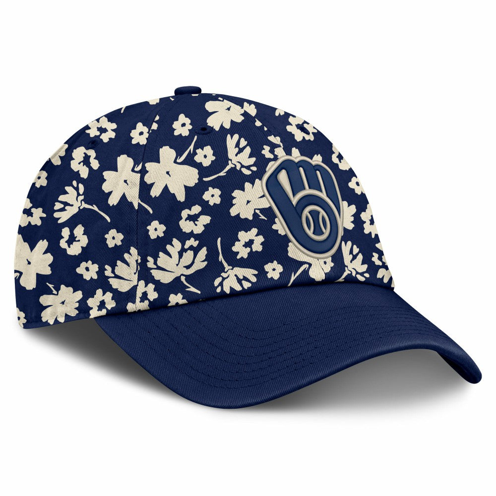 Milwaukee Brewers Women's Blossom Adjustable Hat Navy